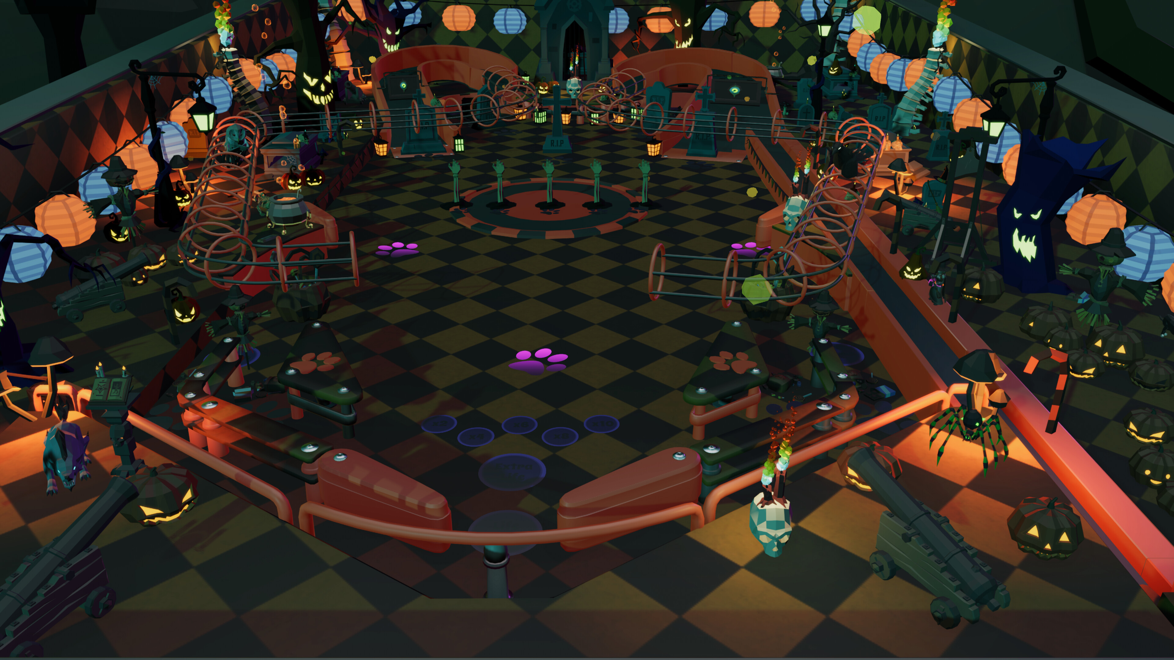 Roxy Raccoon's Pinball Panic - Haunted Halloween screenshot 1