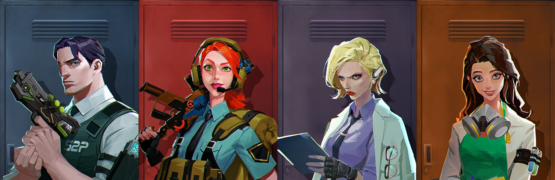 character cast game art logo