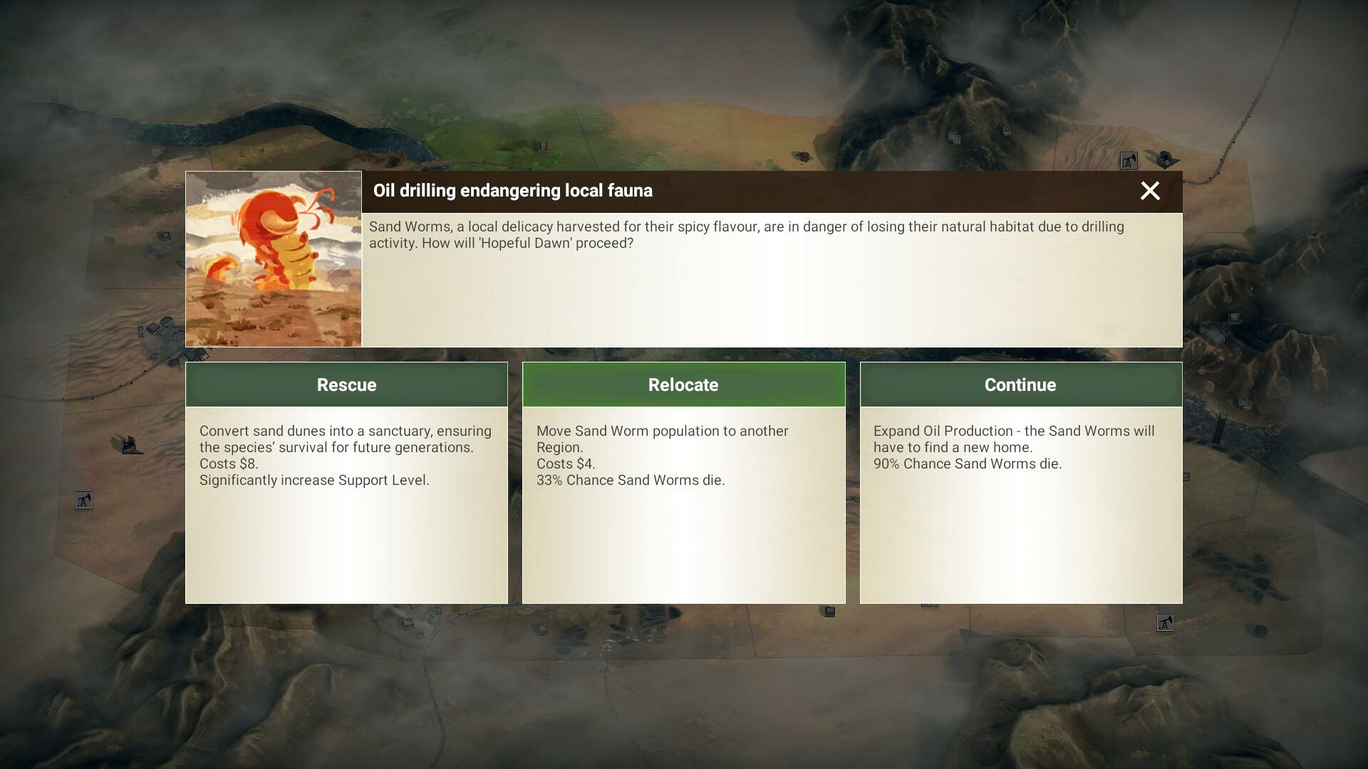 Rebel Inc: Escalation - Sand & Secrets screenshot 2