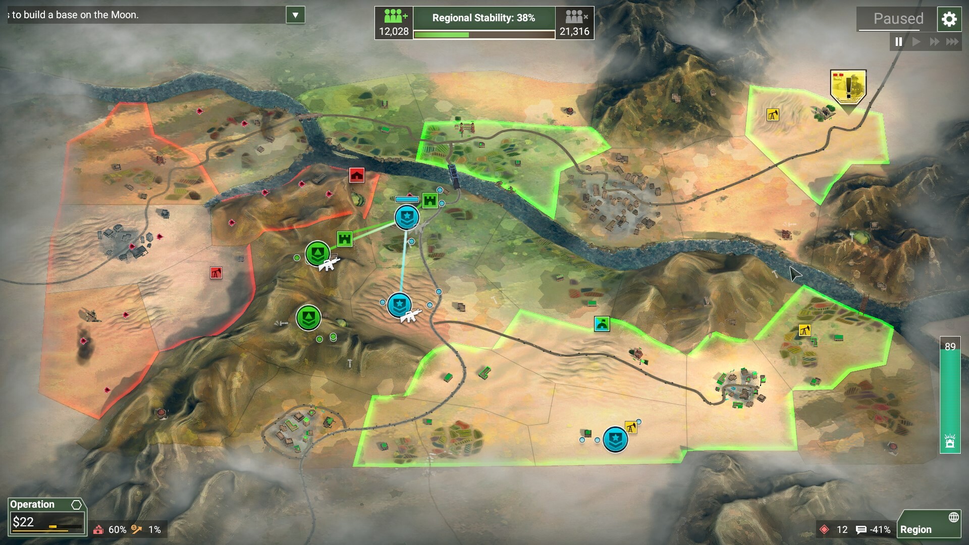 Rebel Inc: Escalation - Sand & Secrets screenshot 1