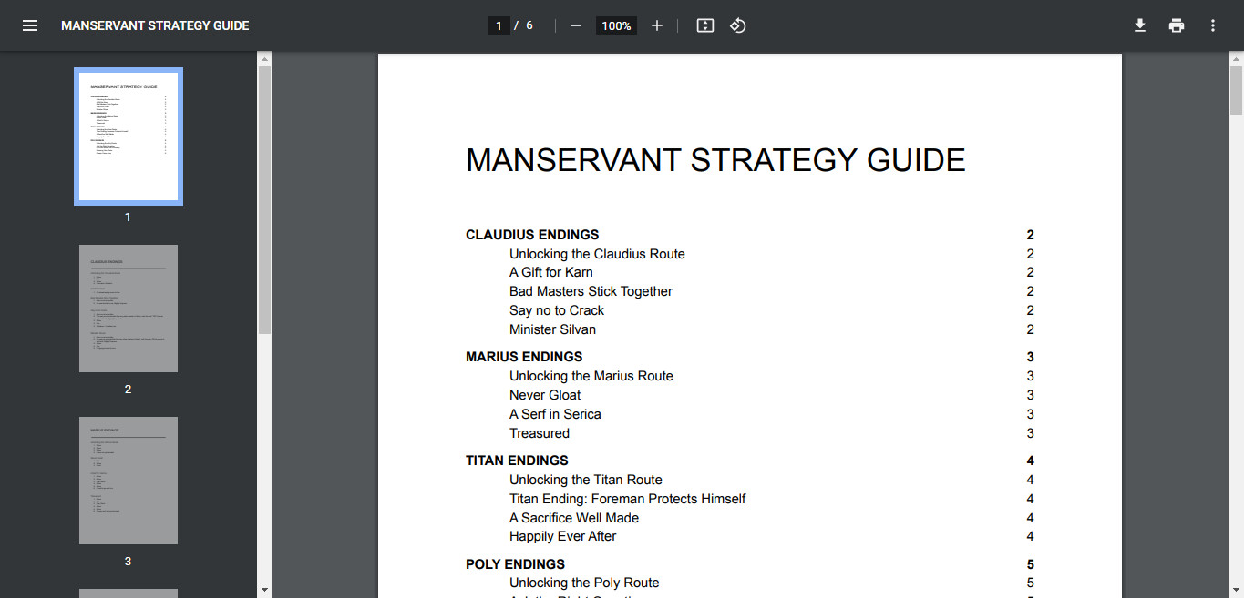 ManServant - Strategy Guide screenshot 1