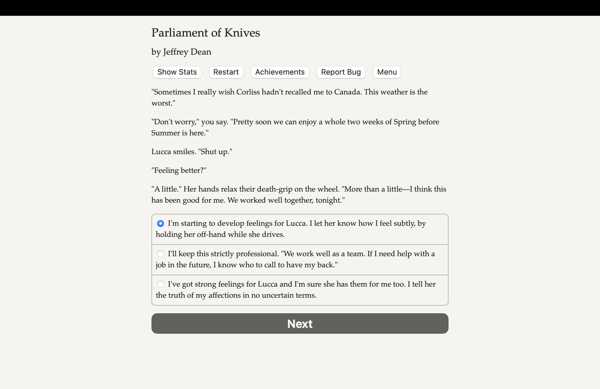 Vampire: The Masquerade — Parliament of Knives — What Stares Back screenshot 2