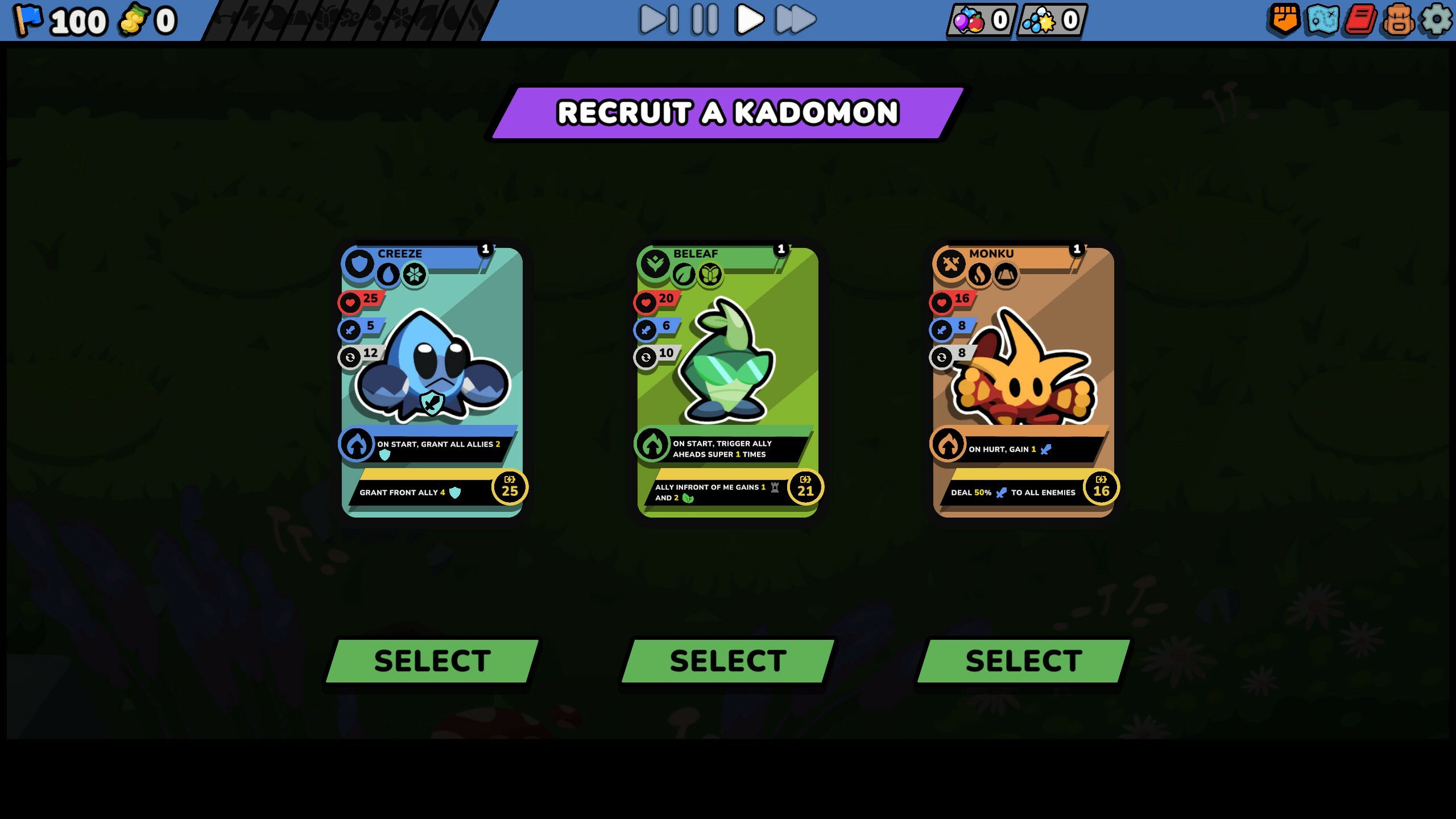 Kādomon: Hyper Auto Battlers screenshot 1