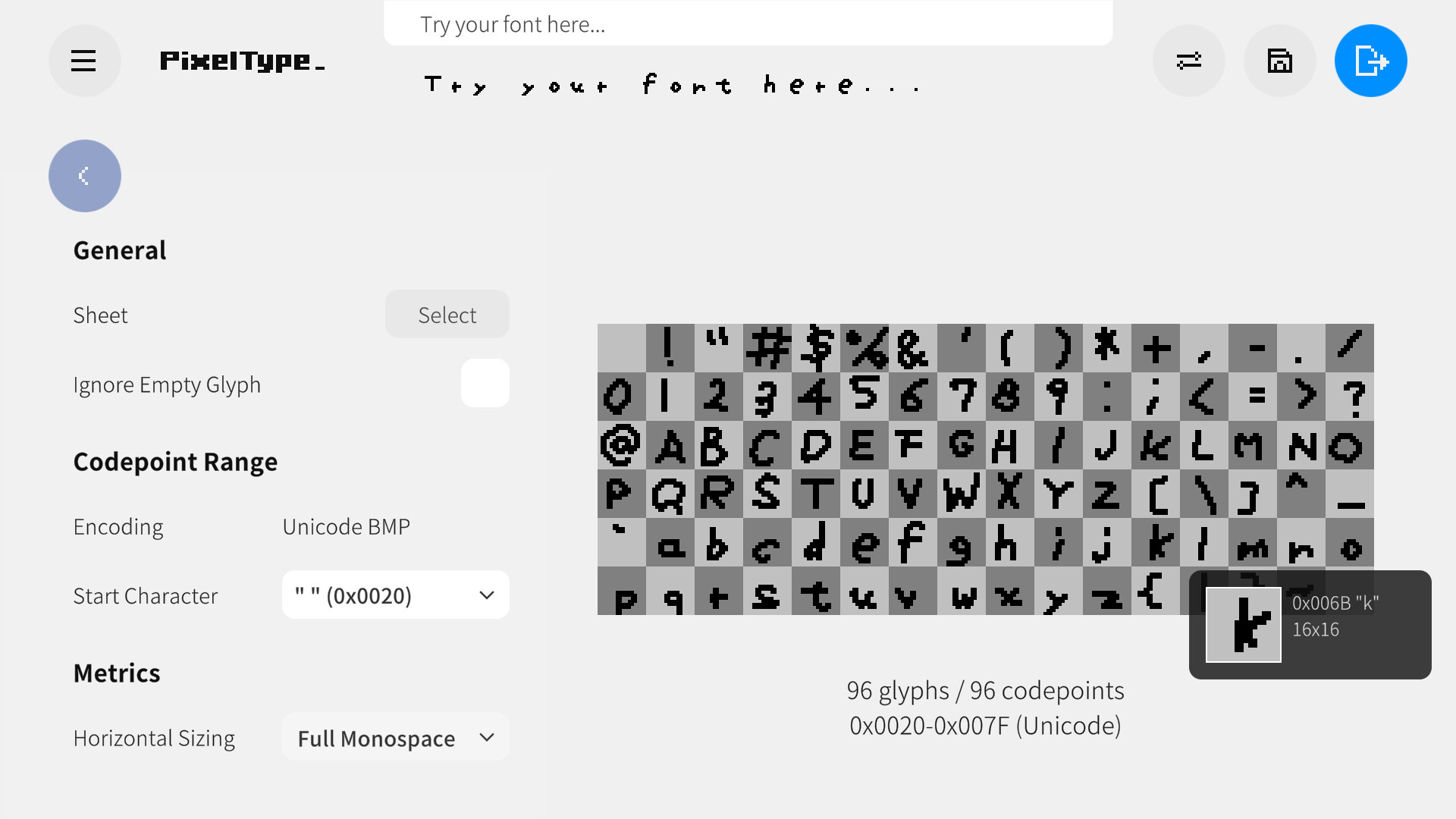 PixelType screenshot 1