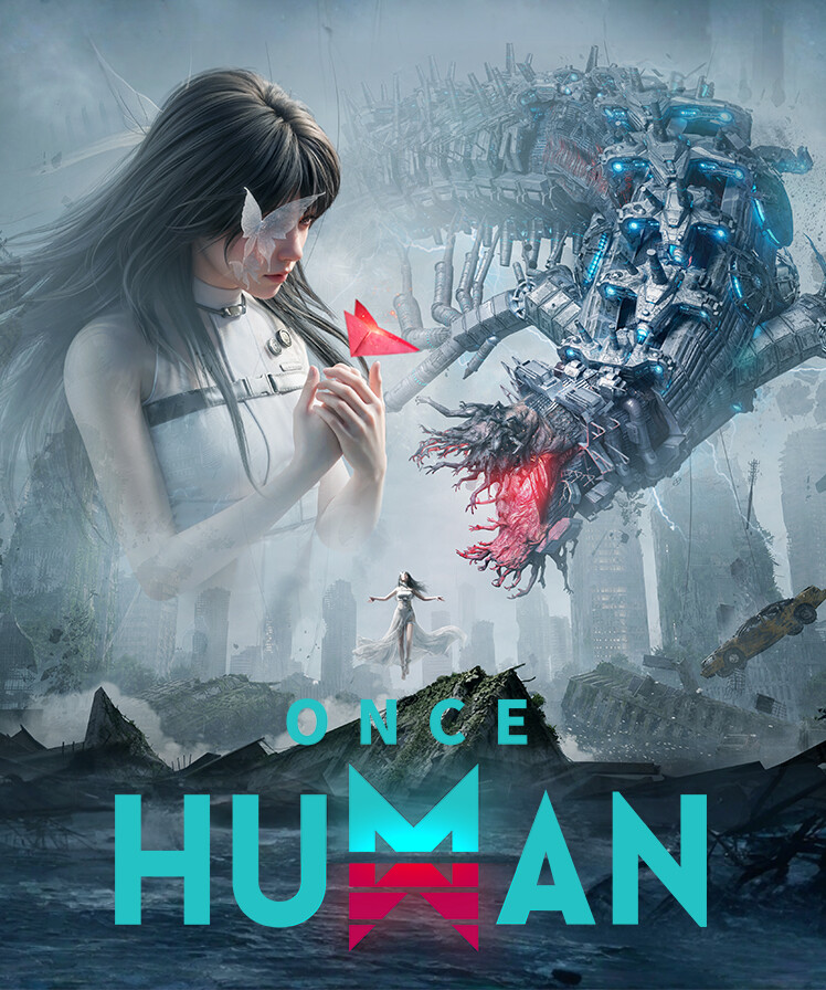 Official Once Human image with an armed survivor in a dense environment for testing FPS settings outdoors