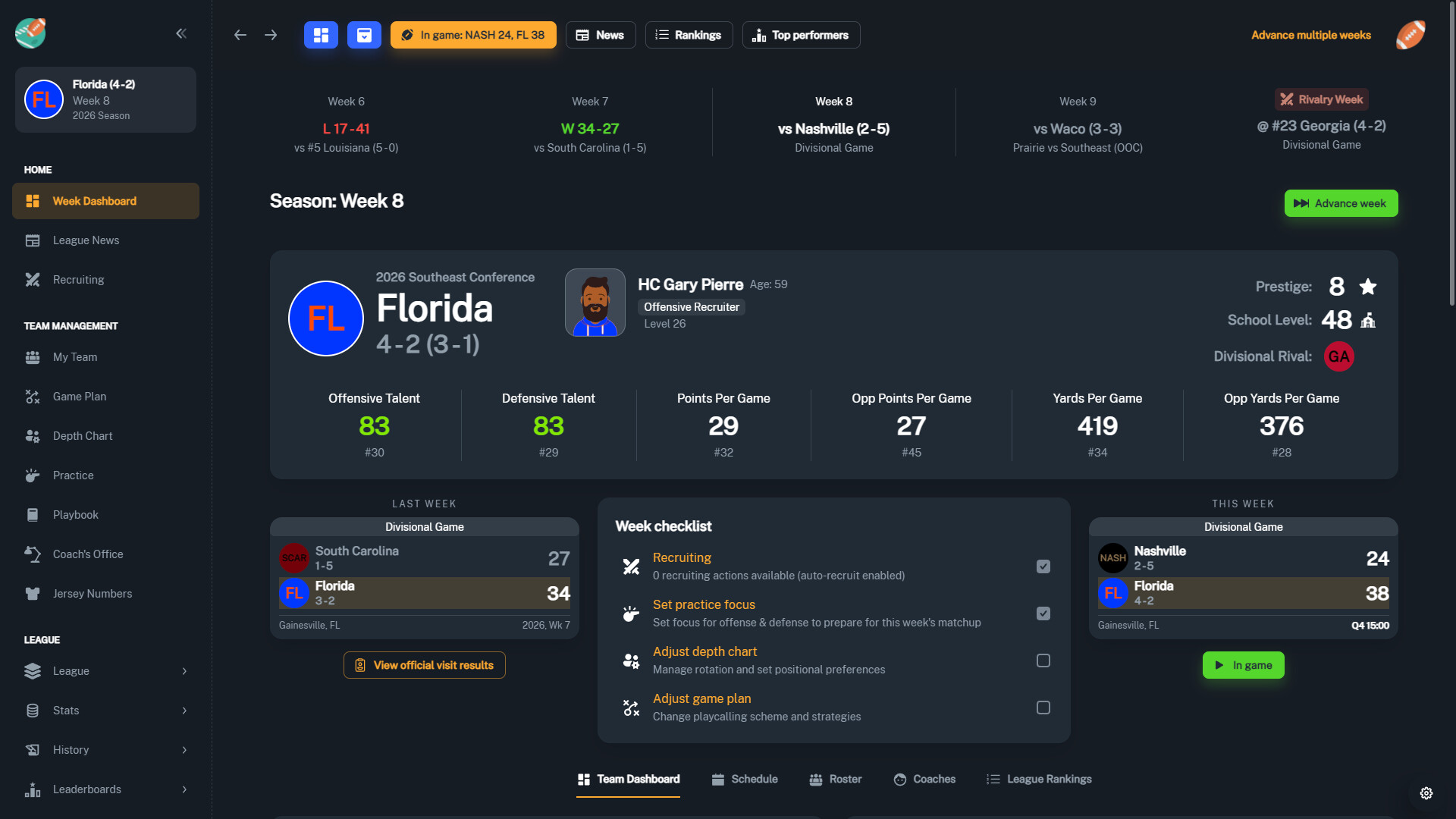 Football Coach: College Dynasty screenshot 4