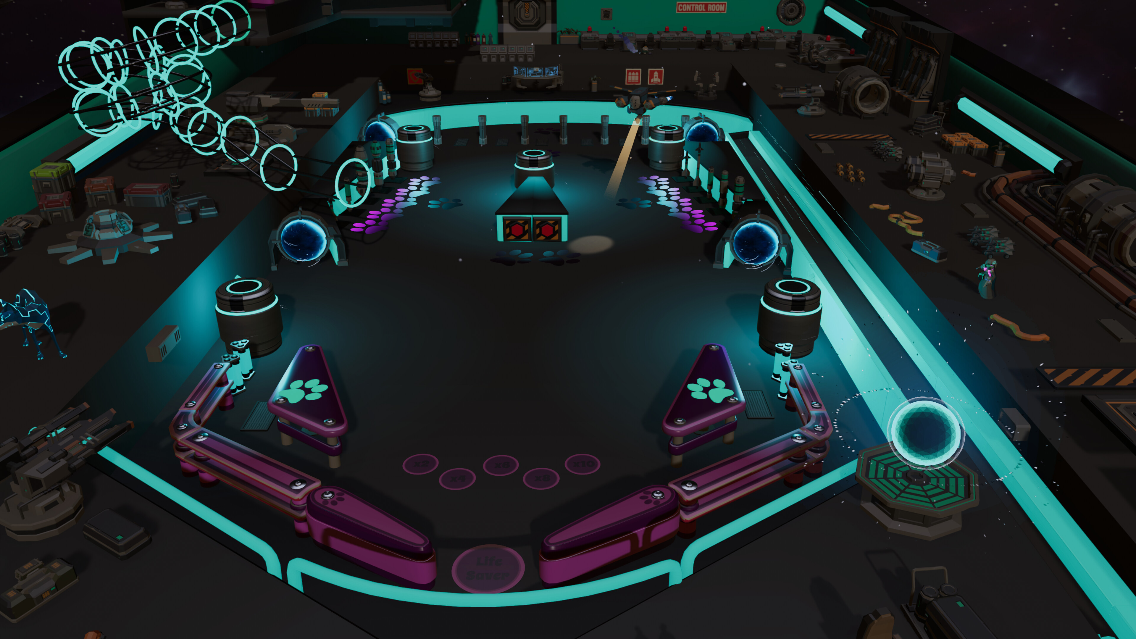 Roxy Raccoon's Pinball Panic - Space Spectacular screenshot 1