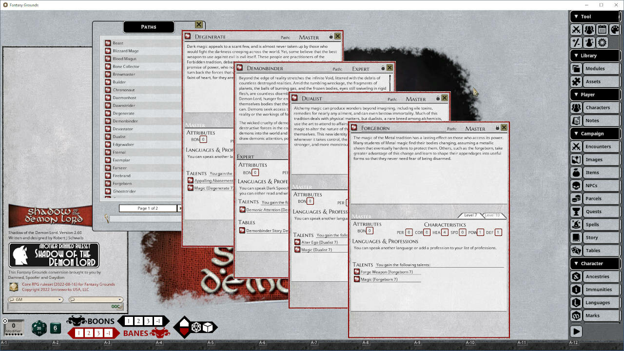 Fantasy Grounds - Occult Philosophy screenshot 2