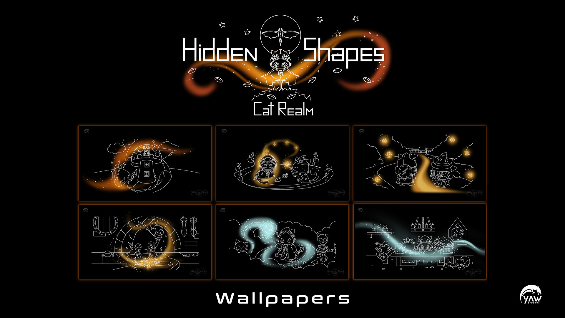 Hidden Shapes Cat Realm - Wallpapers screenshot 1