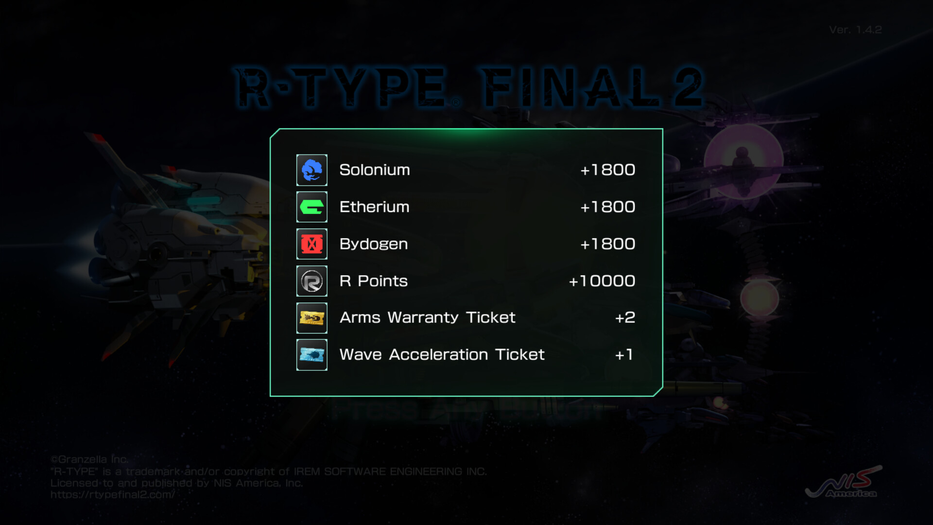 R-Type Final 2 - New Pilot Support Pack screenshot 1