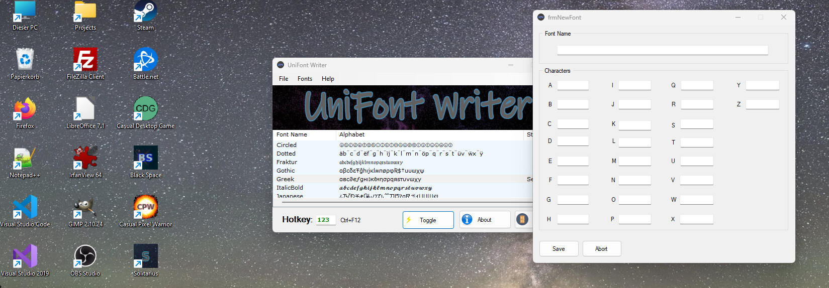 UniFont Writer screenshot 5