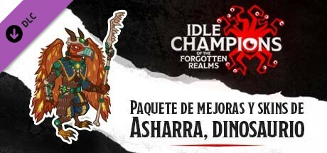 Paquete de mejoras y skins de Asharra, dinosaurio