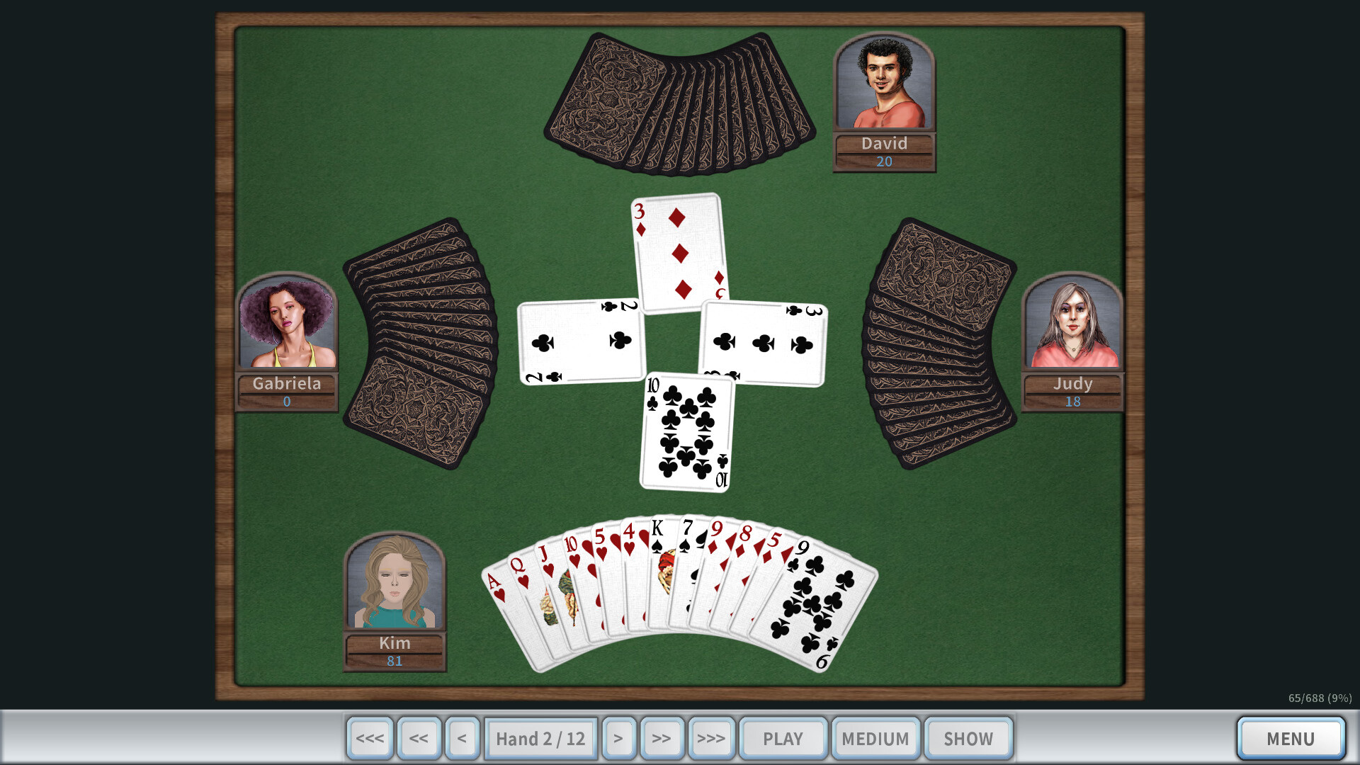 GrassGames Hearts 3 screenshot 5