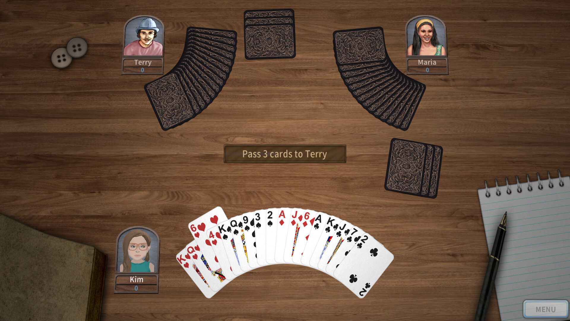 GrassGames Hearts 3 screenshot 4