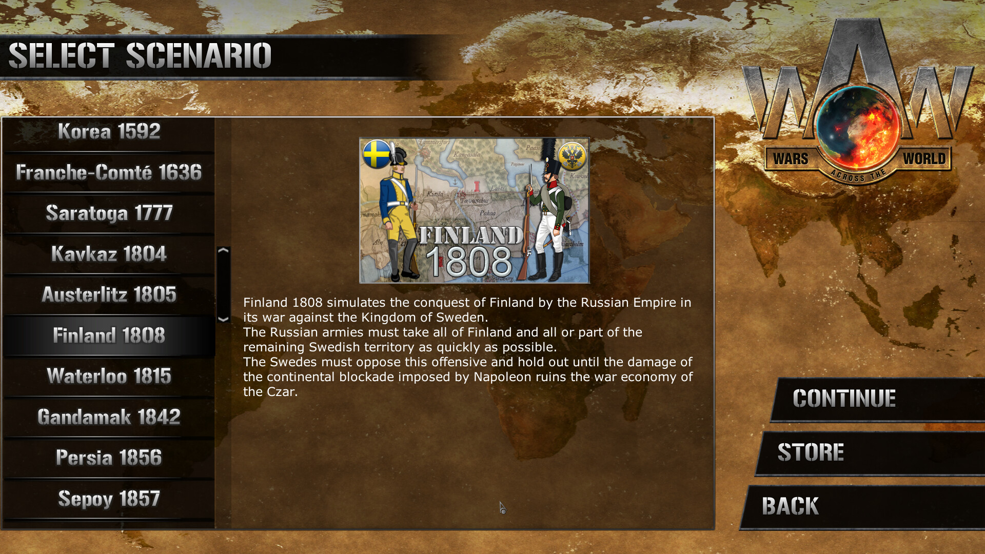 Wars Across The World: Finland 1808 screenshot 1