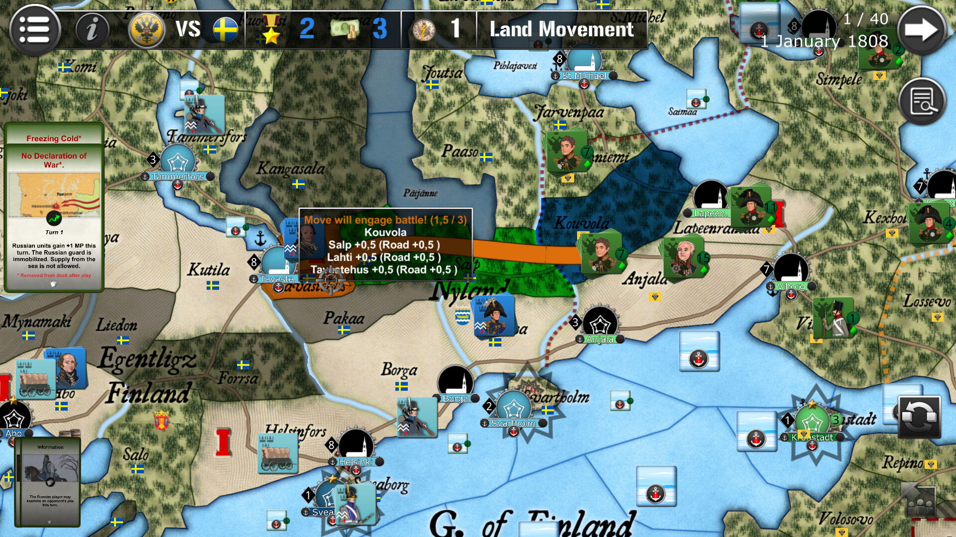 Wars Across The World: Finland 1808 screenshot 17