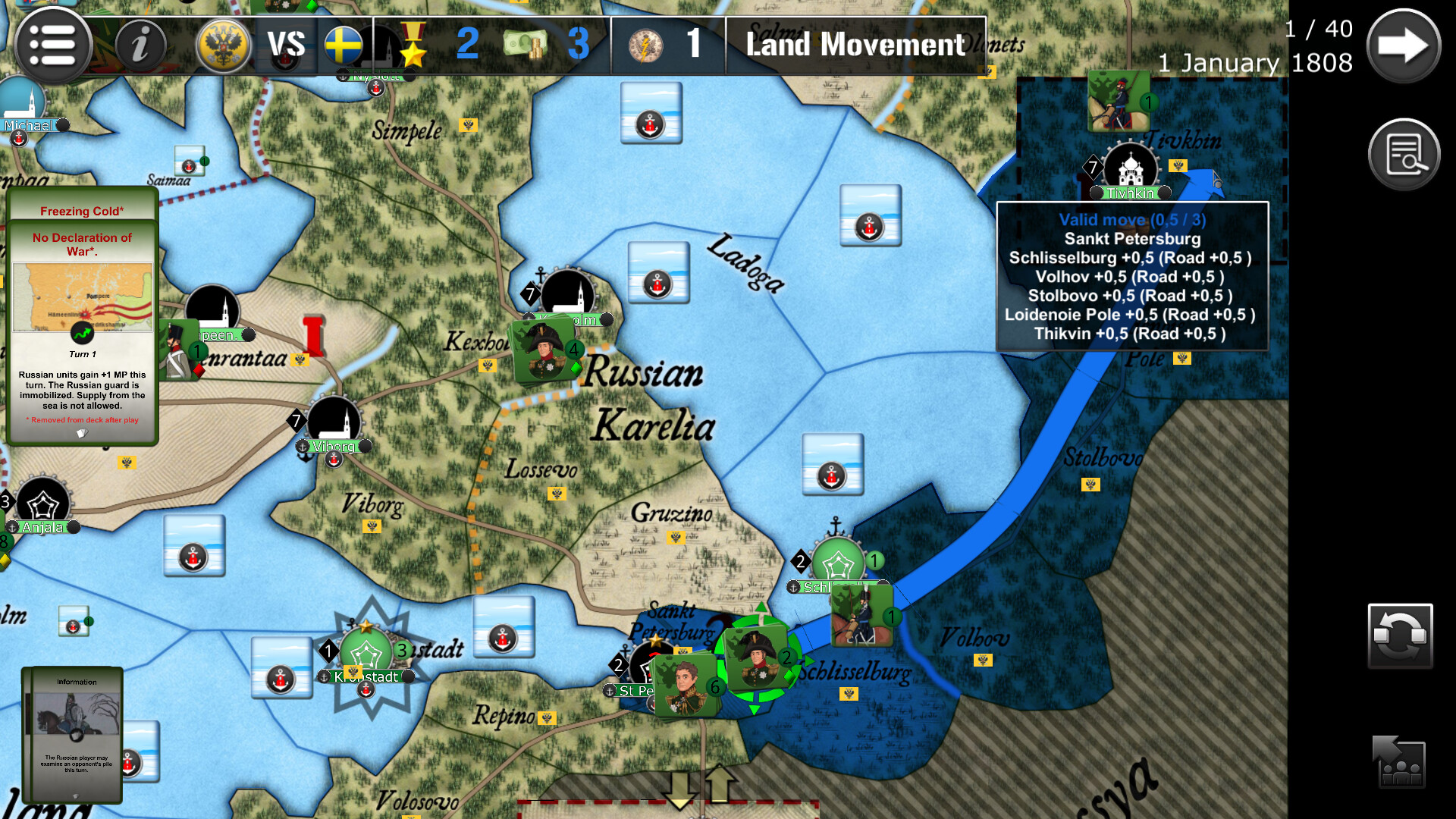 Wars Across The World: Finland 1808 screenshot 8