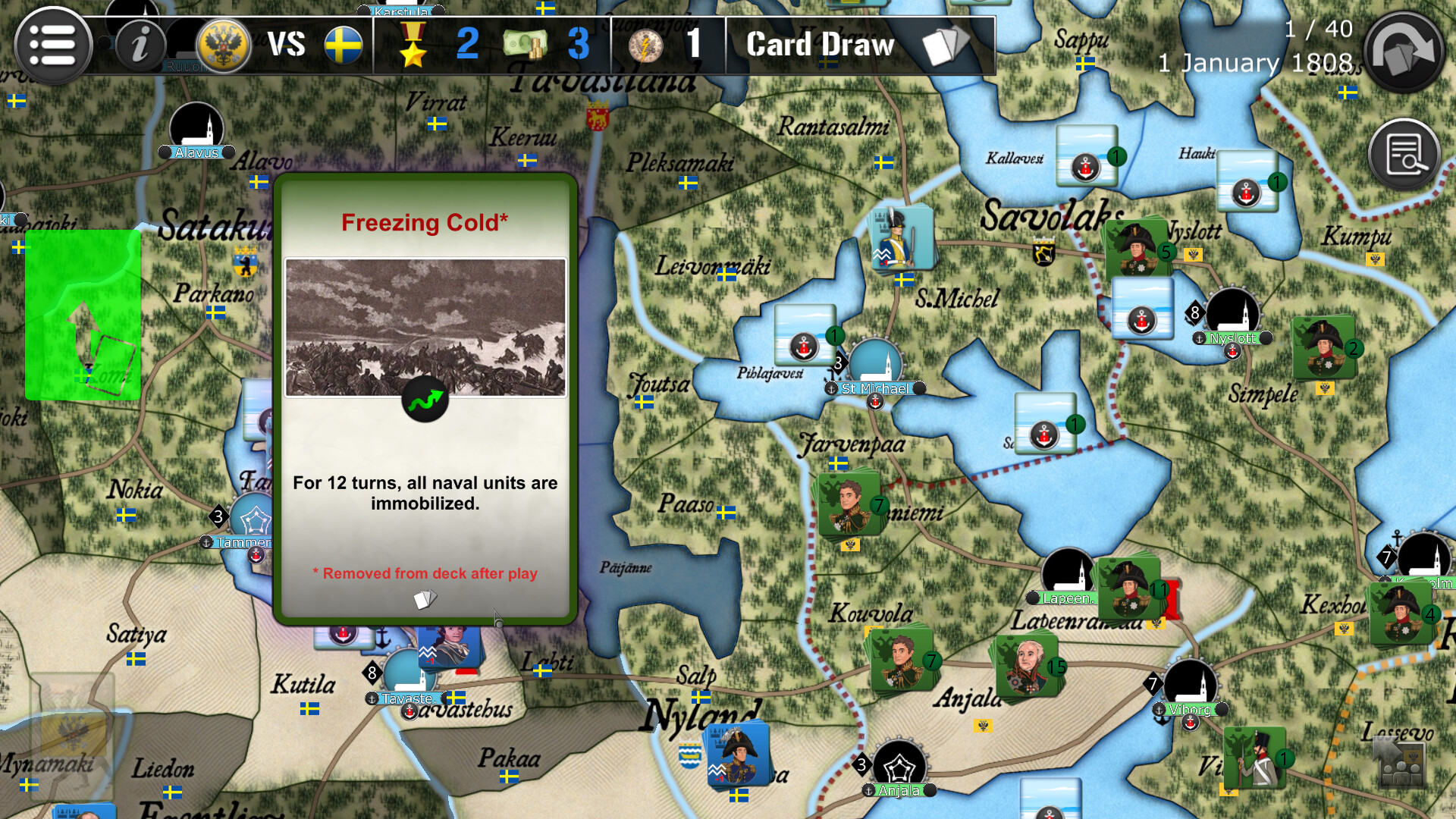 Wars Across The World: Finland 1808 screenshot 3