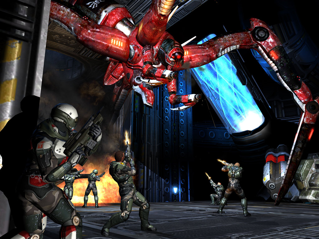 Fight giant Strogg bosses