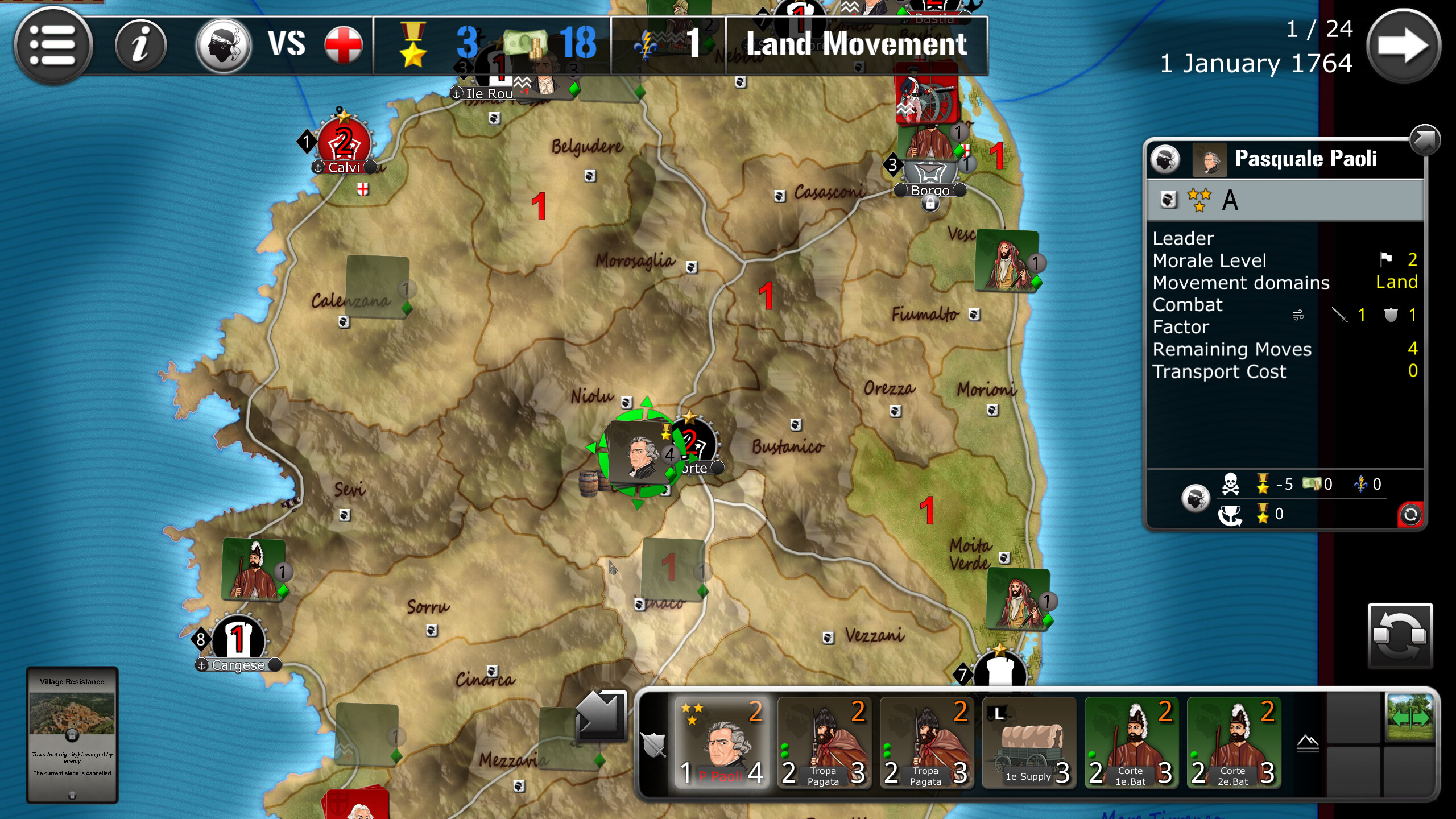 Wars Across The World: Corsica 1764 screenshot 7