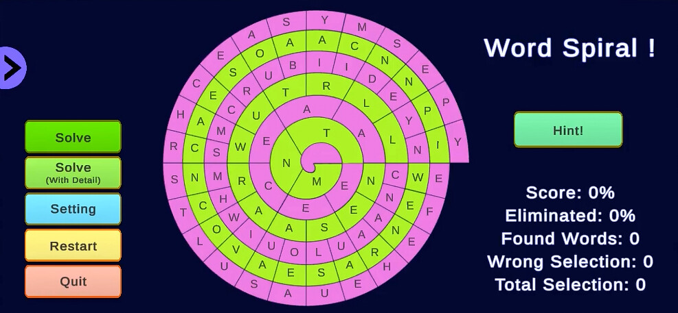 WordSpiral screenshot 1