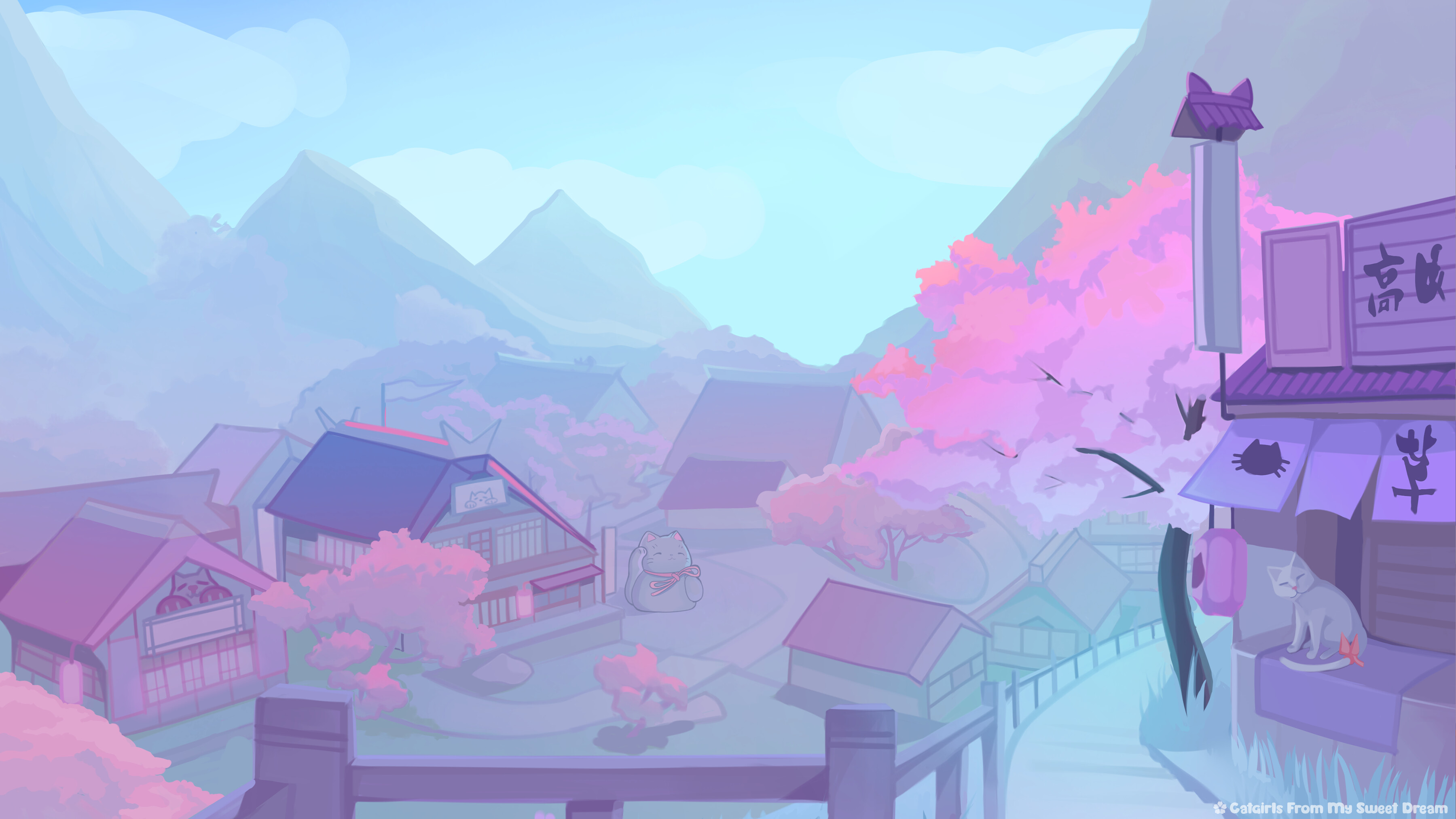 Catgirls From My Sweet Dream - Wallpapers pack screenshot 3