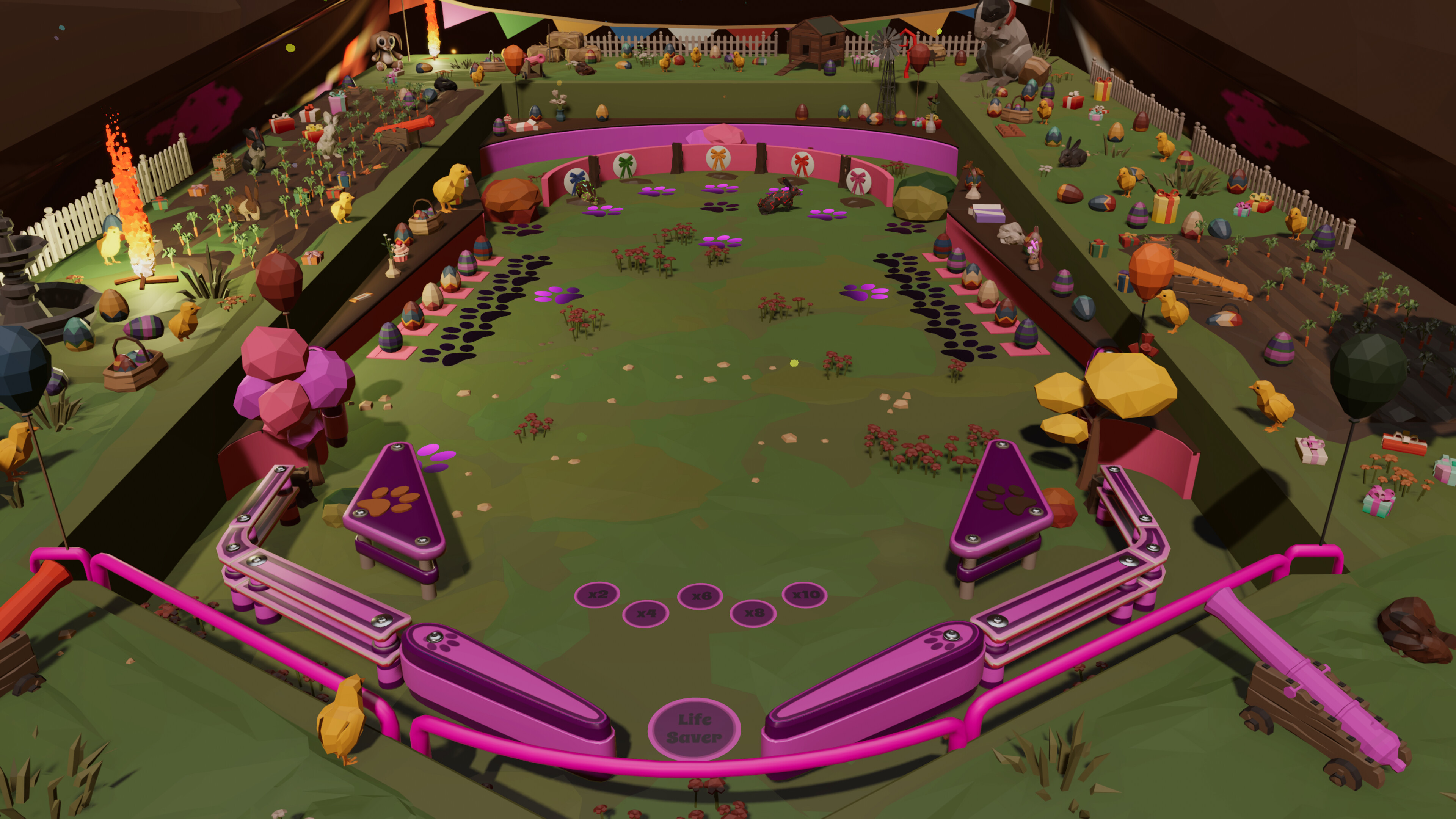 Roxy Raccoon's Pinball Panic - Easter Extravaganza screenshot 1