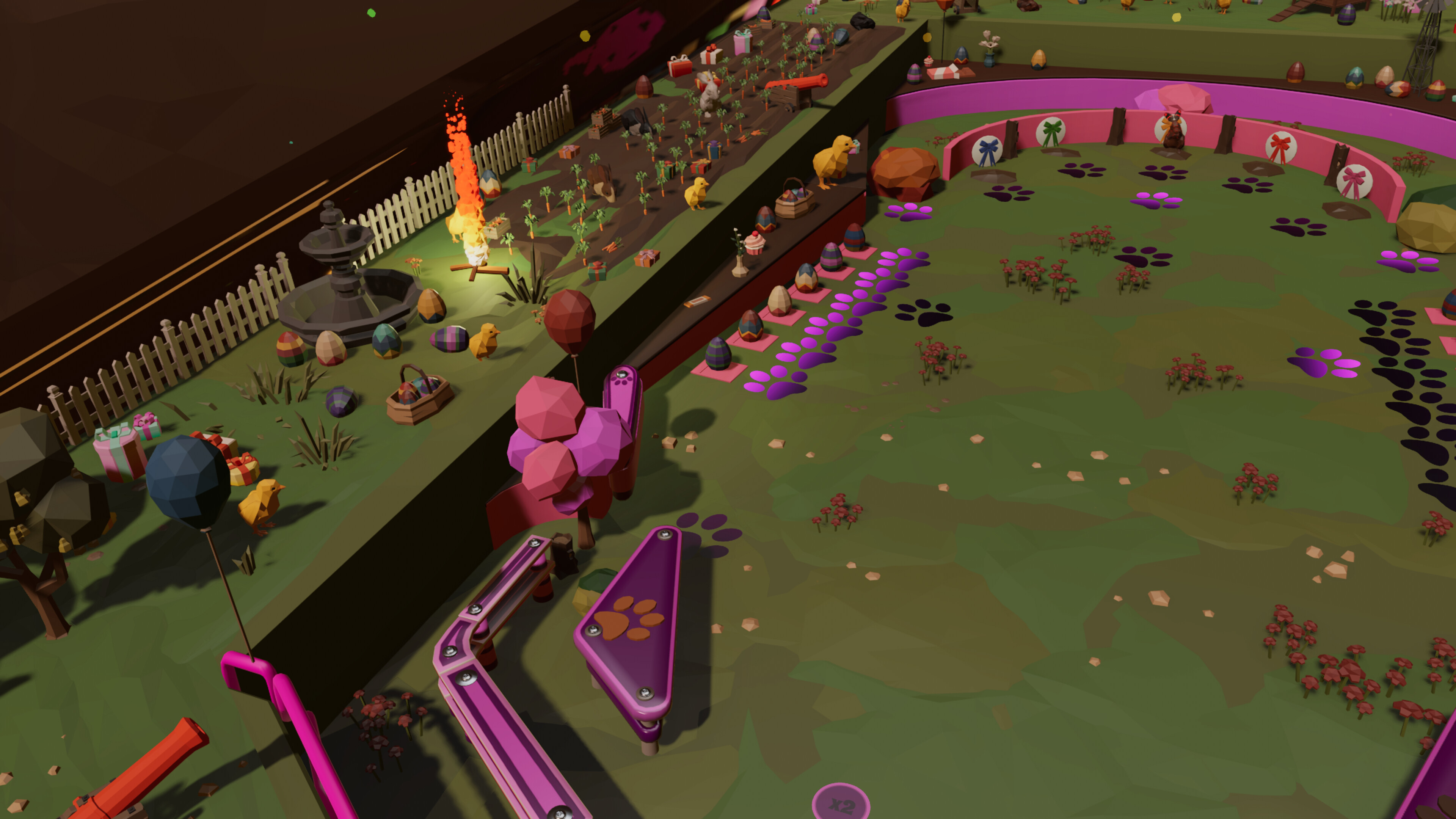 Roxy Raccoon's Pinball Panic - Easter Extravaganza screenshot 2