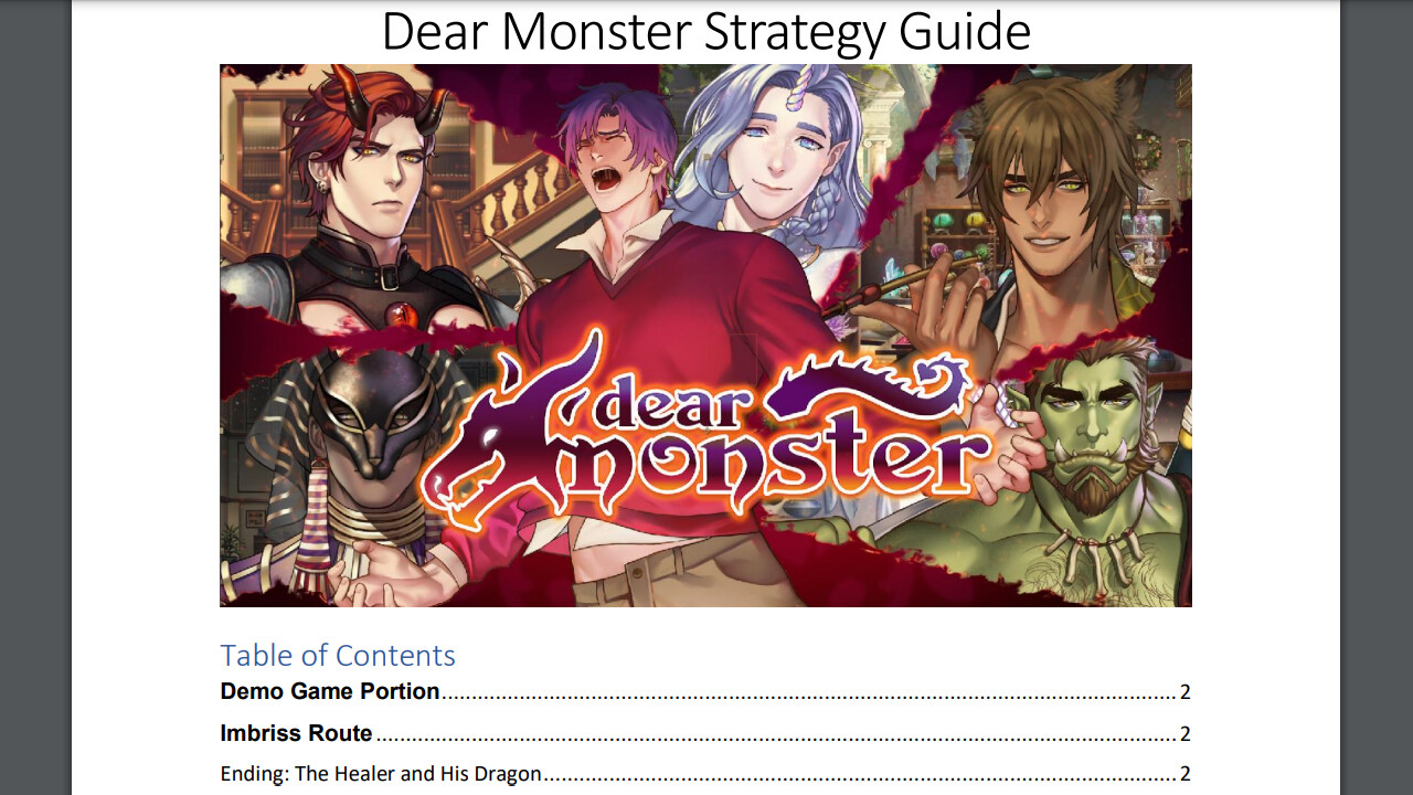 Dear Monster - Strategy Guide screenshot 1