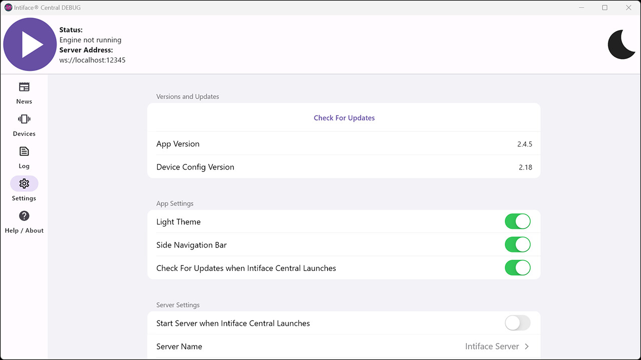 Intiface Central screenshot 2