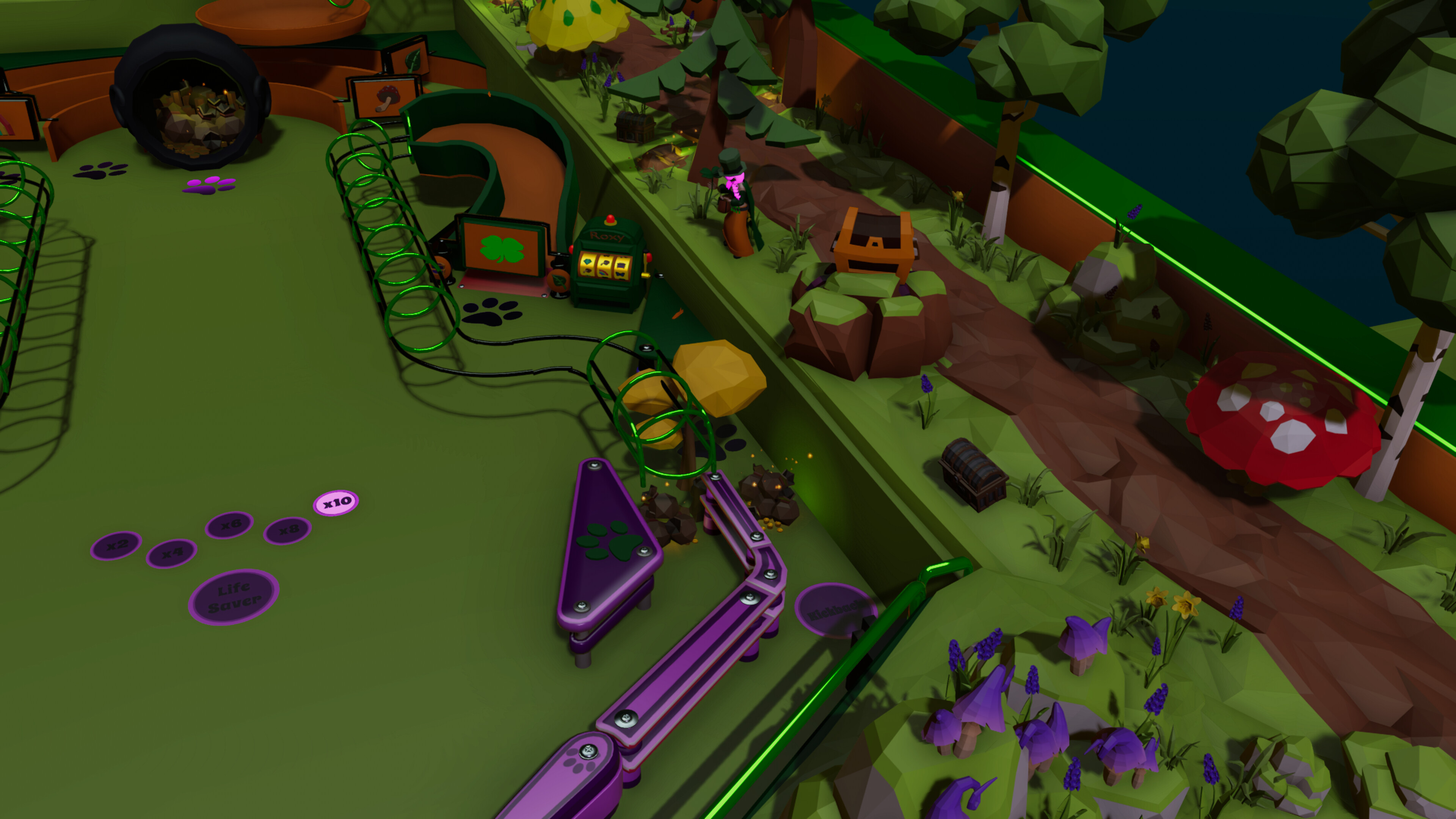 Roxy Raccoon's Pinball Panic - St. Patrick's Paradise screenshot 6