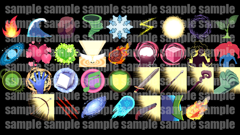 Poupa 40% em Visual Novel Maker - Big Icons Vol 1 - Magic and