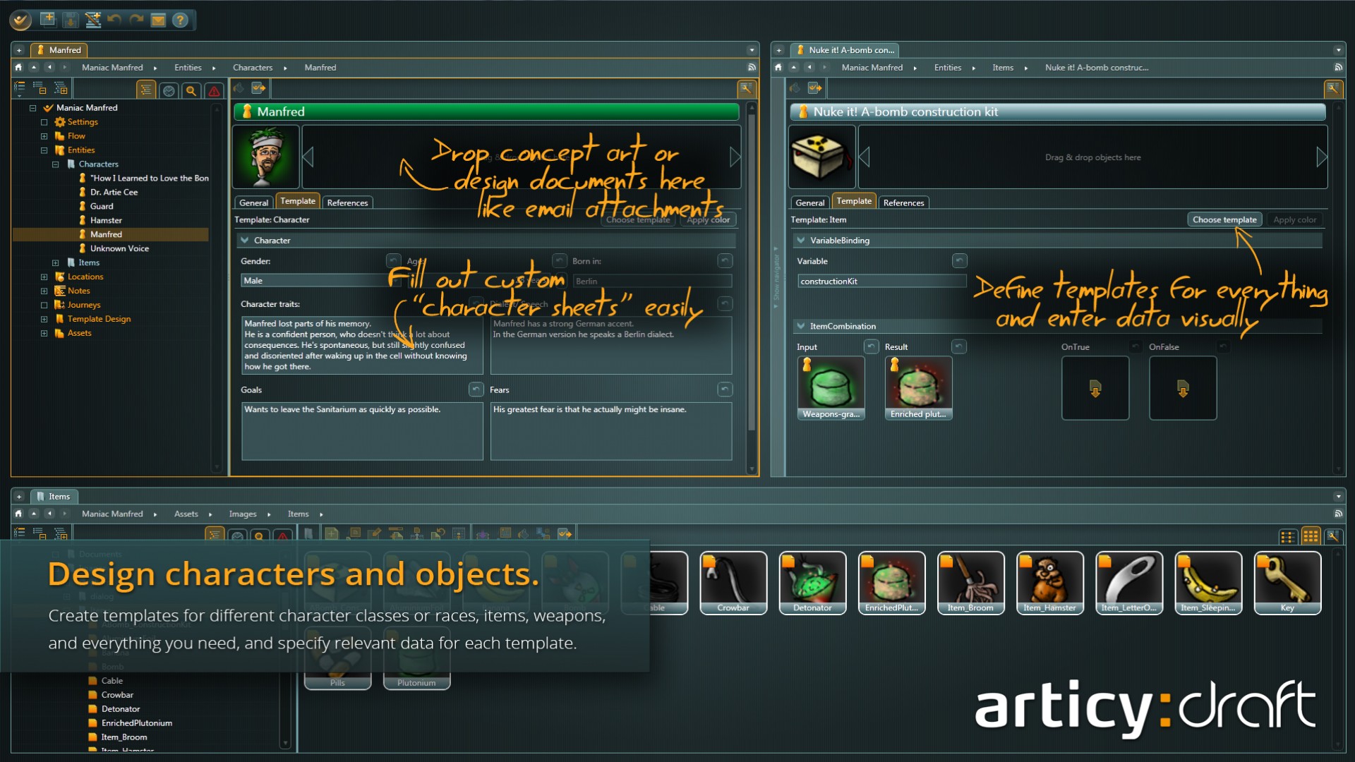 articy:draft screenshot 4
