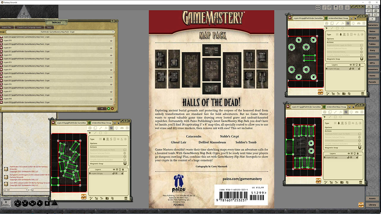Fantasy Grounds - Pathfinder RPG - GameMastery Map Pack: Crypts screenshot 1