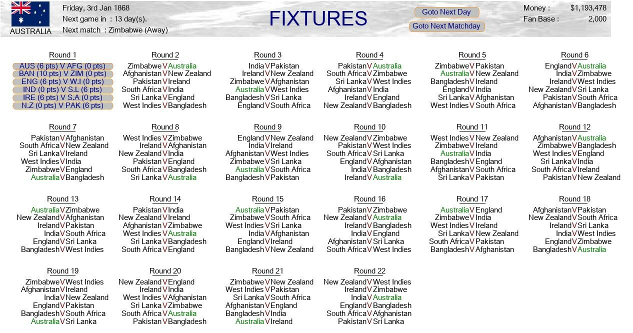 Test Cricket Manager screenshot 6