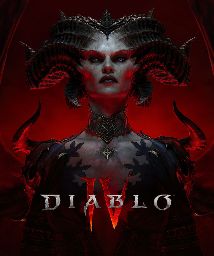Official Diablo IV artwork showing heroes before choosing a Necromancer leveling build