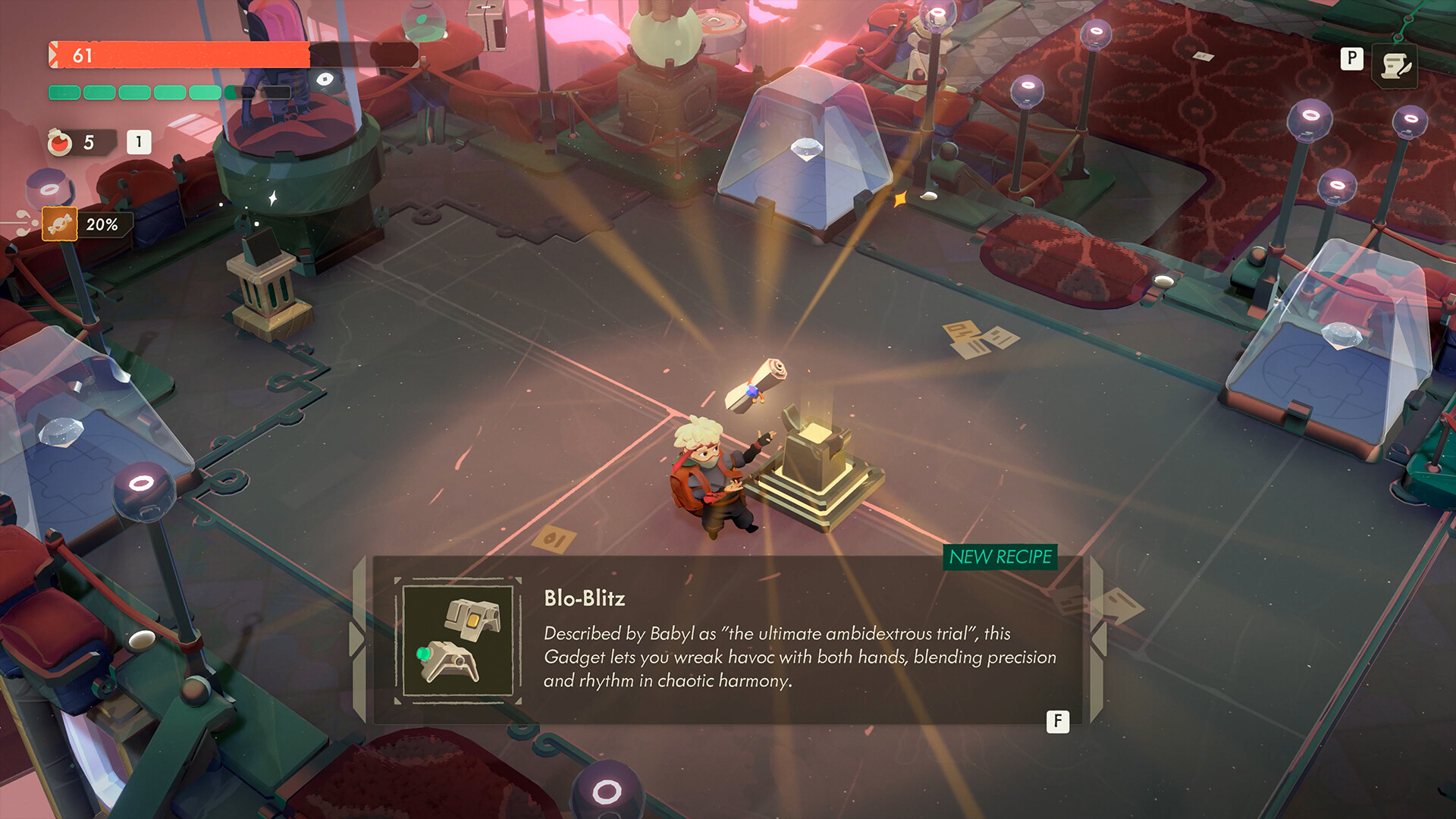 Moonlighter 2: The Endless Vaultの新レシピ習得シーン