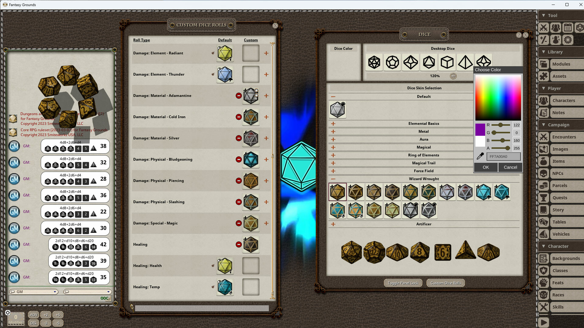 Fantasy Grounds - Wizard Wrought Dice Pack screenshot 3
