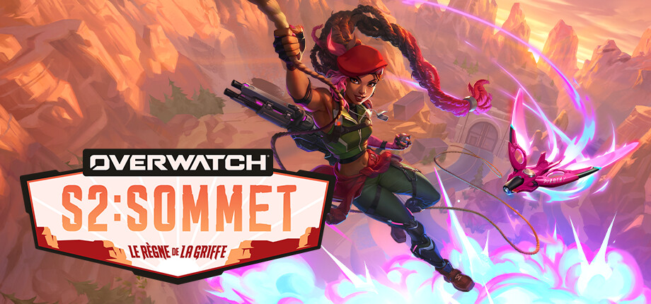 French official Overwatch 2 banner used to check text and interface readability on distant displays