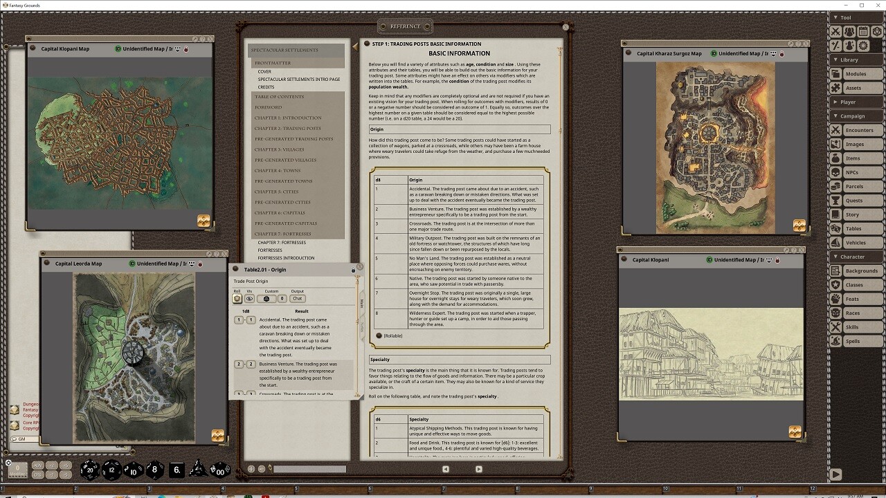 Fantasy Grounds - Spectacular Settlements screenshot 3