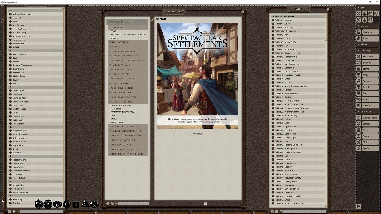 Fantasy Grounds - Spectacular Settlements screenshot 2