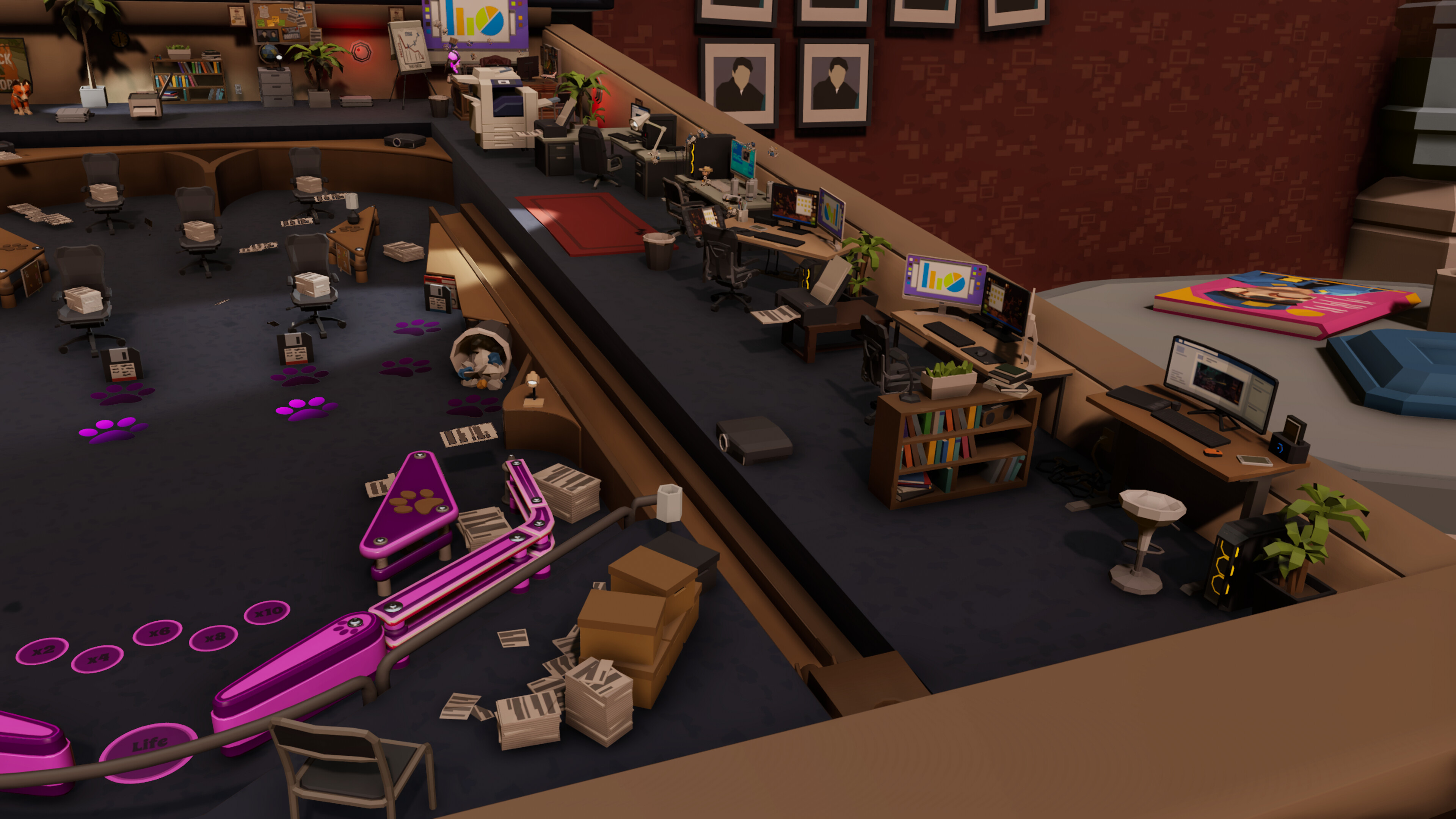 Roxy Raccoon's Pinball Panic - Workplace Worries screenshot 5