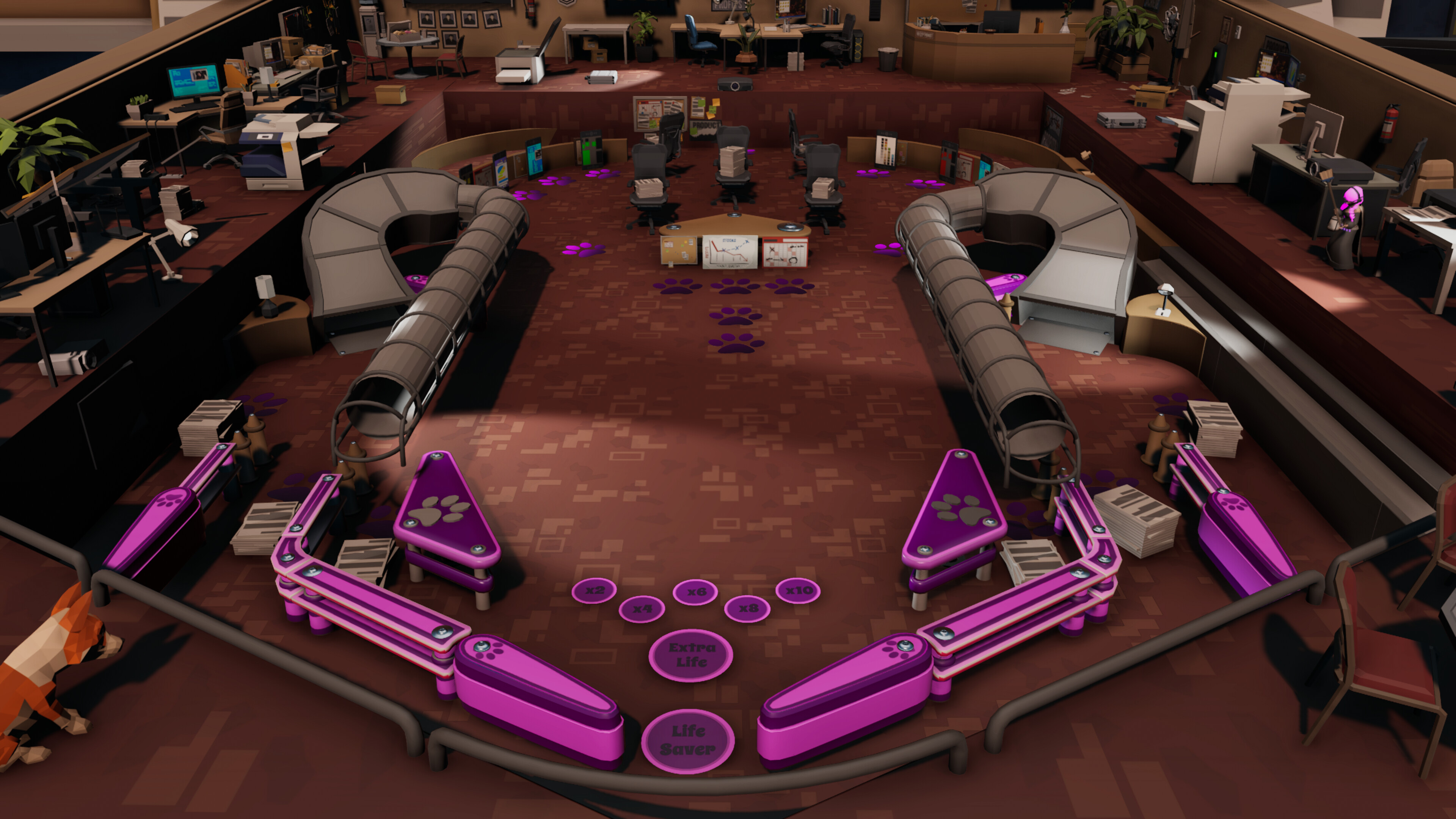 Roxy Raccoon's Pinball Panic - Workplace Worries screenshot 9