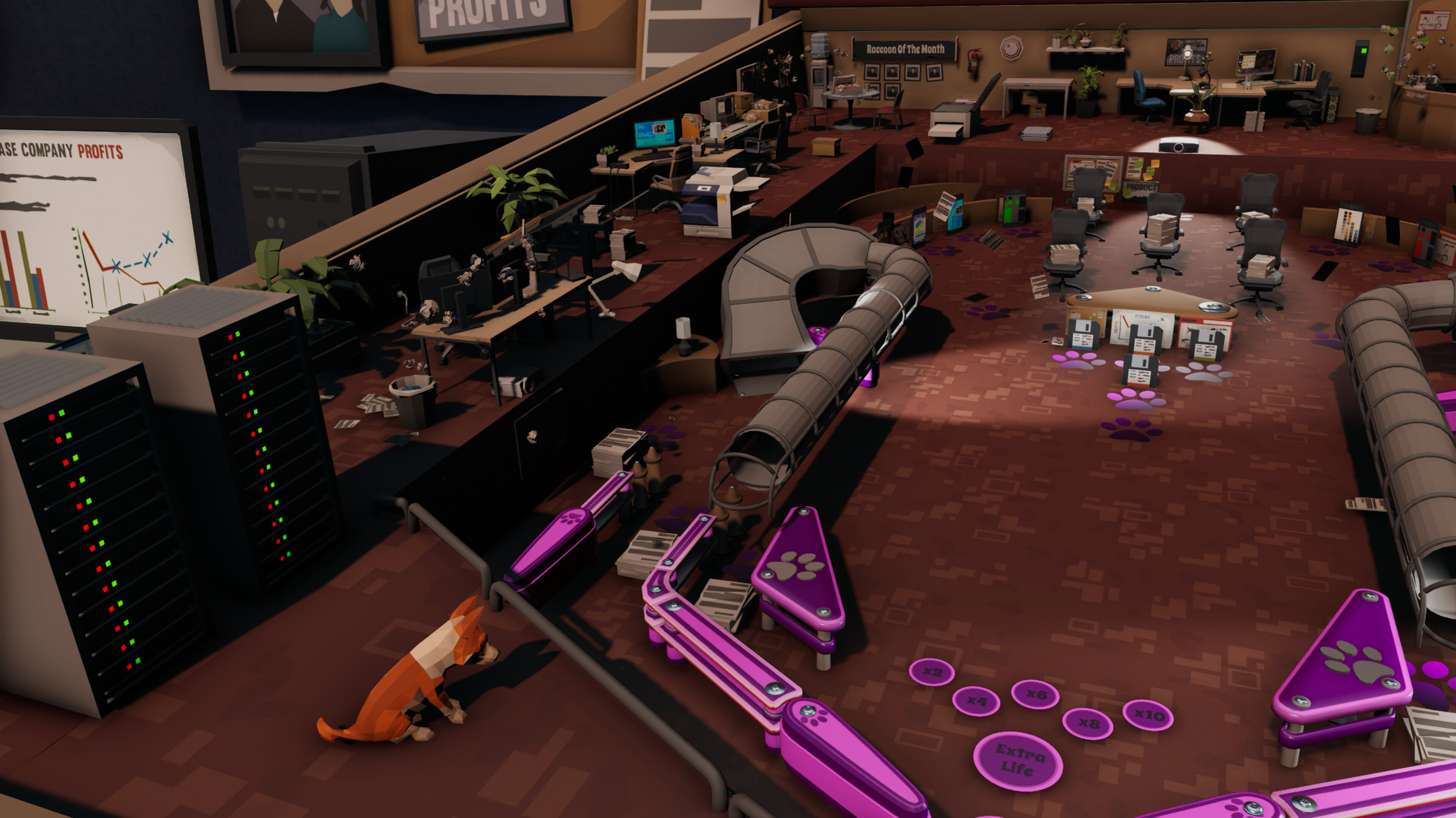 Roxy Raccoon's Pinball Panic - Workplace Worries screenshot 10