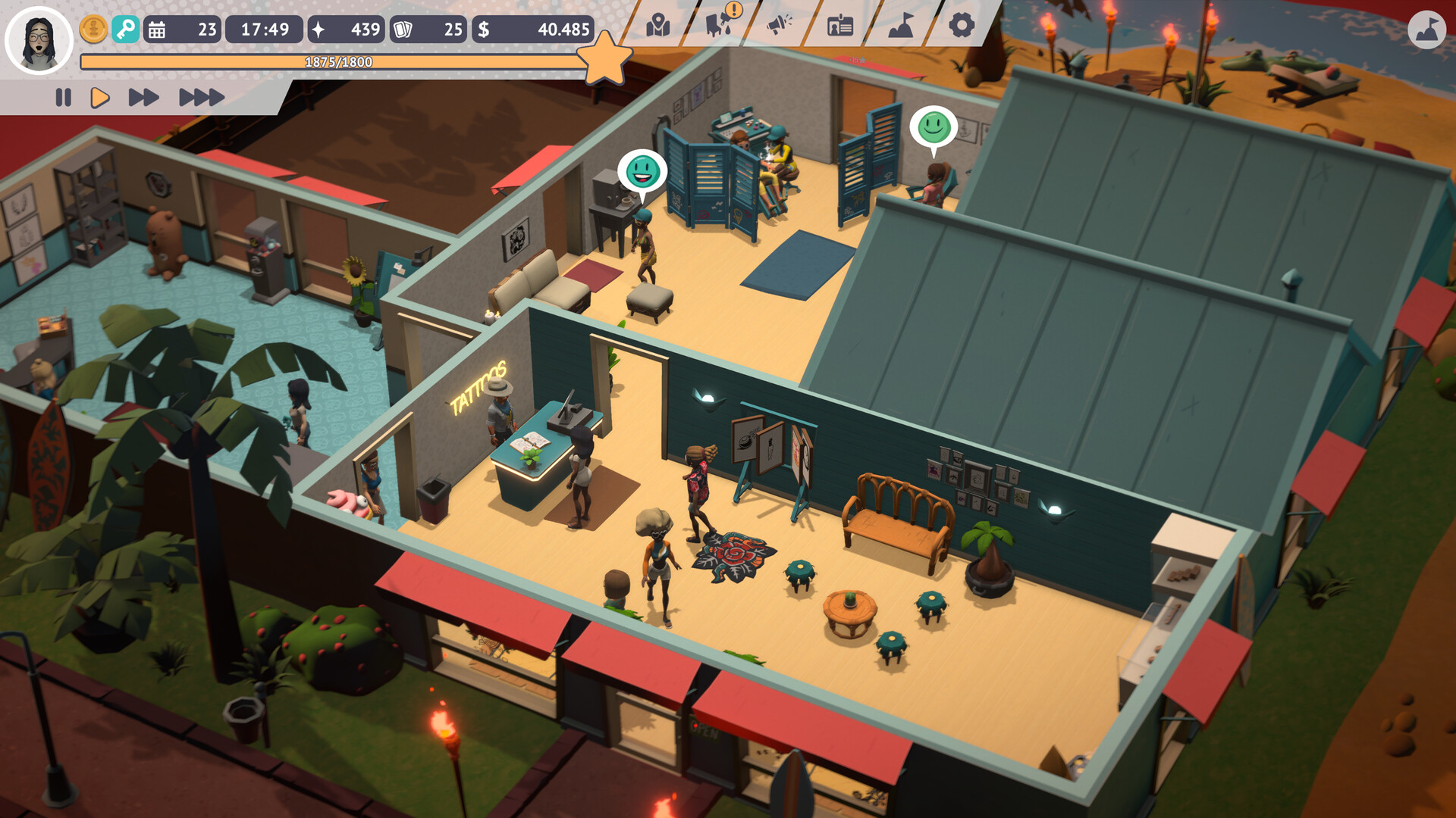 Tattoo Tycoon - PC Game Screenshot