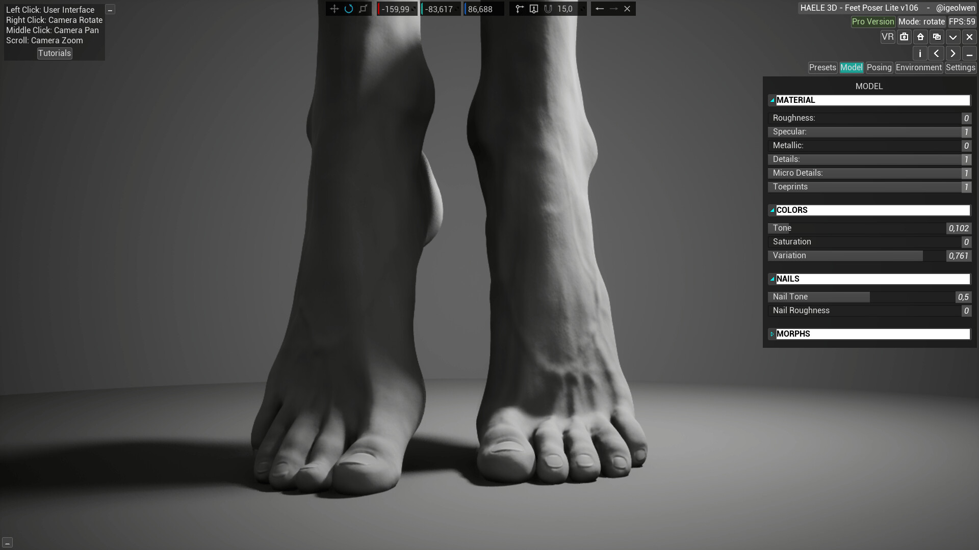 足部造型模拟器 (HAELE 3D Feet Poser Lite)