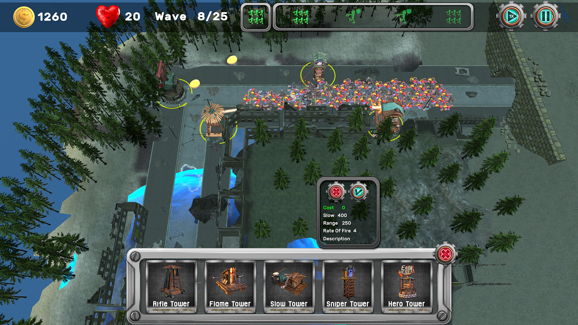 
Placing towers and managing your resources are the keys for victory. Think it through, make a plan and execute it. Watch out for strategic places and use them to your advantage.
you Can Be the Warrior!
After putting some towers for support, you can take the matters on your hands and fight the hordes of enemies by yourself. Up close and personal! There are three classes and many weapon choices for your fighting style.
5 towers, 3 Guns
There are many ways to play this game, choose your way. You can build different strategies for each level.
10 Unique Levels
You can fight and build defenses on many levels, carefully designed and handcrafted.
more Ways to Play
There are 3 difficulty levels, endless modes and upcoming new maps.
you Can Be the commander![
Placing towers and managing your resources are the keys for victory. Think it through, make a plan and execute it. Watch out for strategic places and use them to your advantage.
you Can Be the Warrior!
After putting some towers for support, you can take the matters on your hands and fight the hordes of enemies by yourself. Up close and personal! There are three classes and many weapon choices for your fighting style.
5 towers, 3 Guns
There are many ways to play this game, choose your way. You can build different strategies for each level.
10 Unique Levels
You can fight and build defenses on many levels, carefully designed and handcrafted.
more Ways to Play
There are 3 difficulty levels, endless modes and upcoming new maps.
Media
Trailers and screenshots straight from the store page
Z-APE: Tower Defense price history and current deals
Z-APE: Tower Defense for PC currently sells from $2.99 at authorized stores.
Frequently asked questions
Answered from this game's own price and edition data
Which stores list Z-APE: Tower Defense?
Z-APE: Tower Defense is tracked at steam. This section lists authorized stores and links to their store pages.
Scores
Steam reviews 9 user reviews · 67%
Media (9)
![