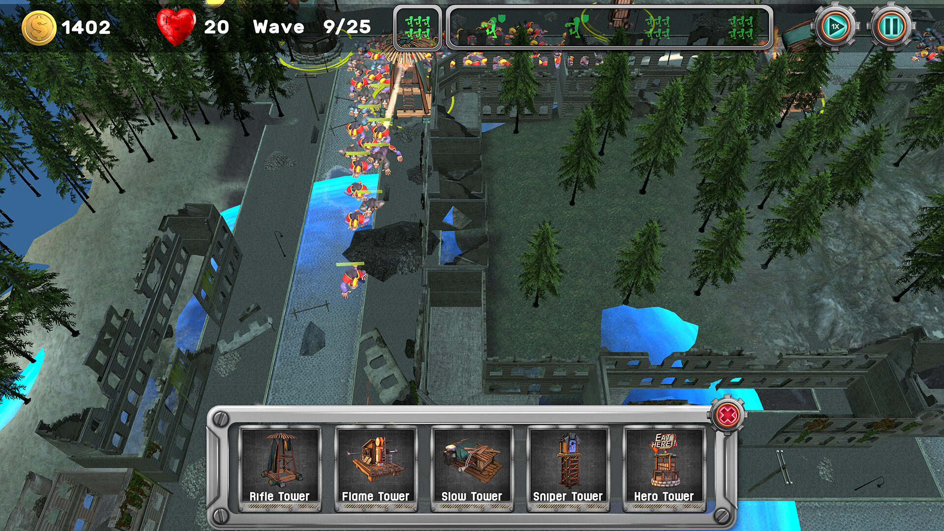 Z-APE: Tower Defense screenshot 9