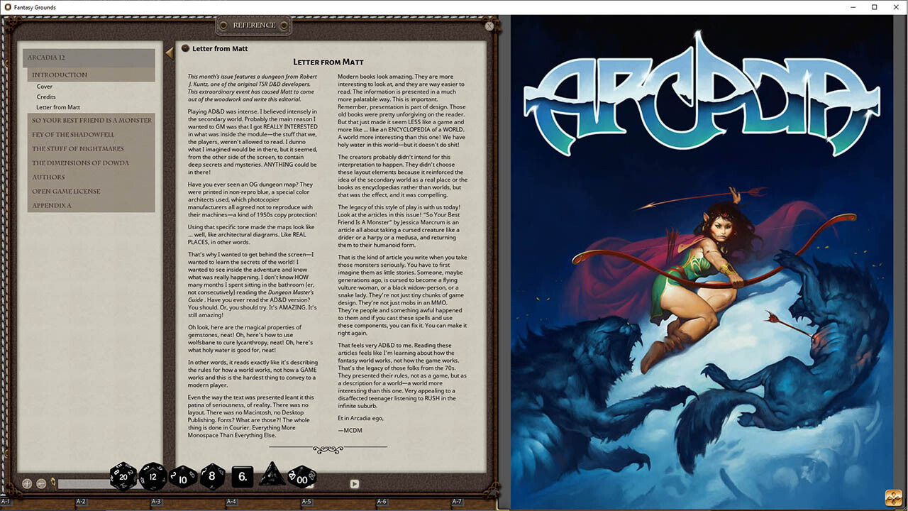 Fantasy Grounds - Arcadia Issue 012 screenshot 1