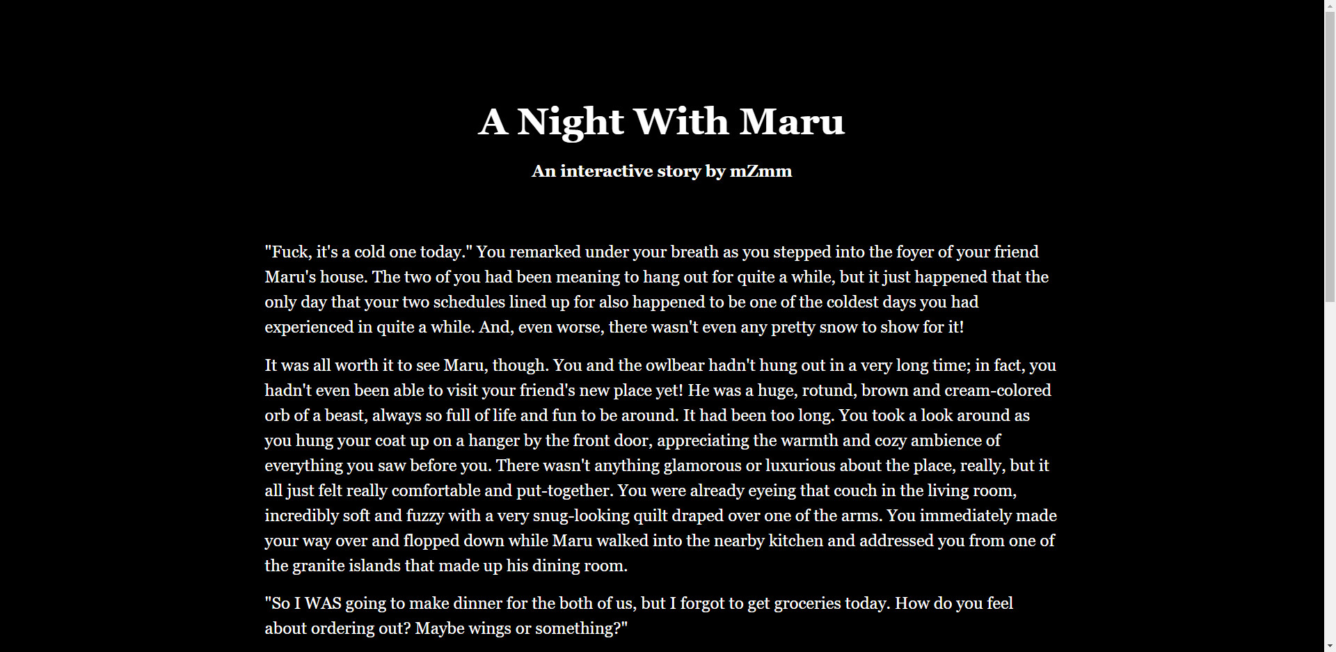 A Night With Maru screenshot 1